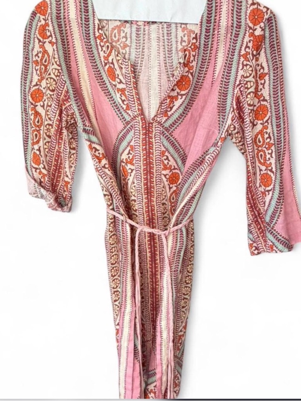 120% Lino Floral Cover Up